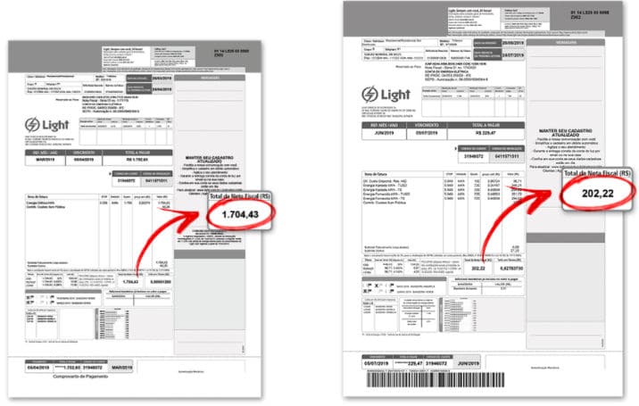 Conta de luz com diferença de valores no primeiro mês